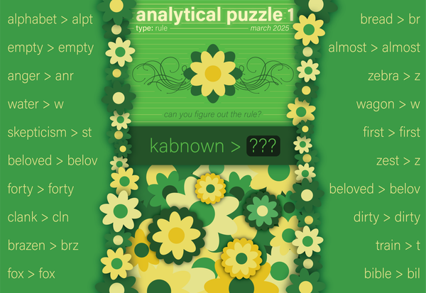 Flowers Analytical Puzzle